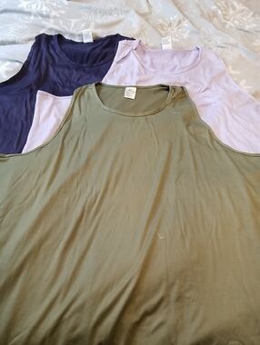 Women’s Sleeveless Tank Top - Olive, Lavender, Navy Size 5x